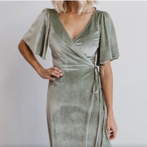 Baltic Born Velvet Wrap Maxi Dress